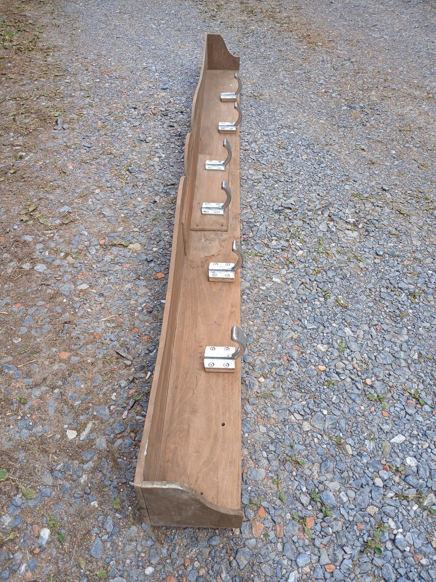 Large antique wall coat rack