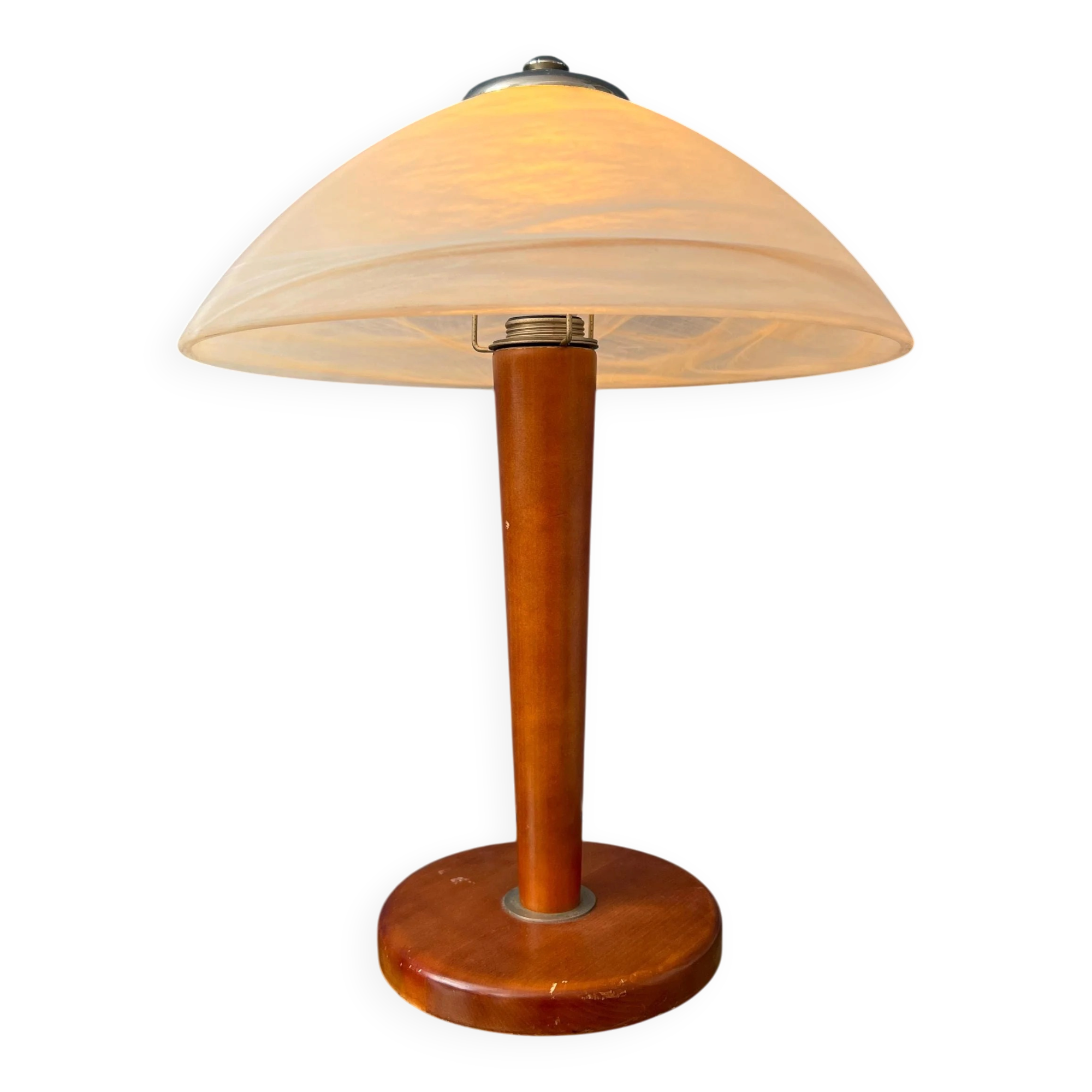 Lampe de table champignon post-moderne - lampe de table en verre Art nouveau