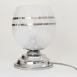 Art deco lamp Clichy glassware silver threads