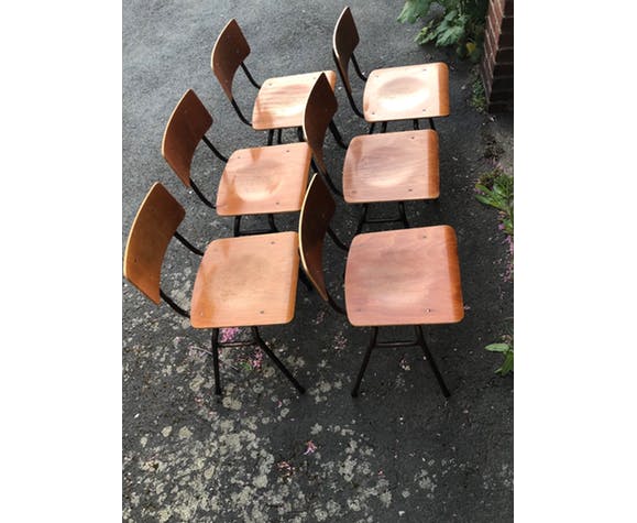 Lot de 6 chaises d'école