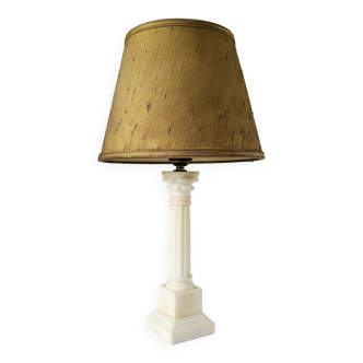 Italian carved alabaster lamp