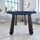Brutalist oak table by De Puydt, Belgium 1970