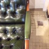 Fauteuil Chesterfield vert