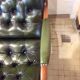 Green Chesterfield armchair