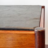 Vintage coffee table with stone tray