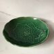 Plat vintage en faïence verte Gien