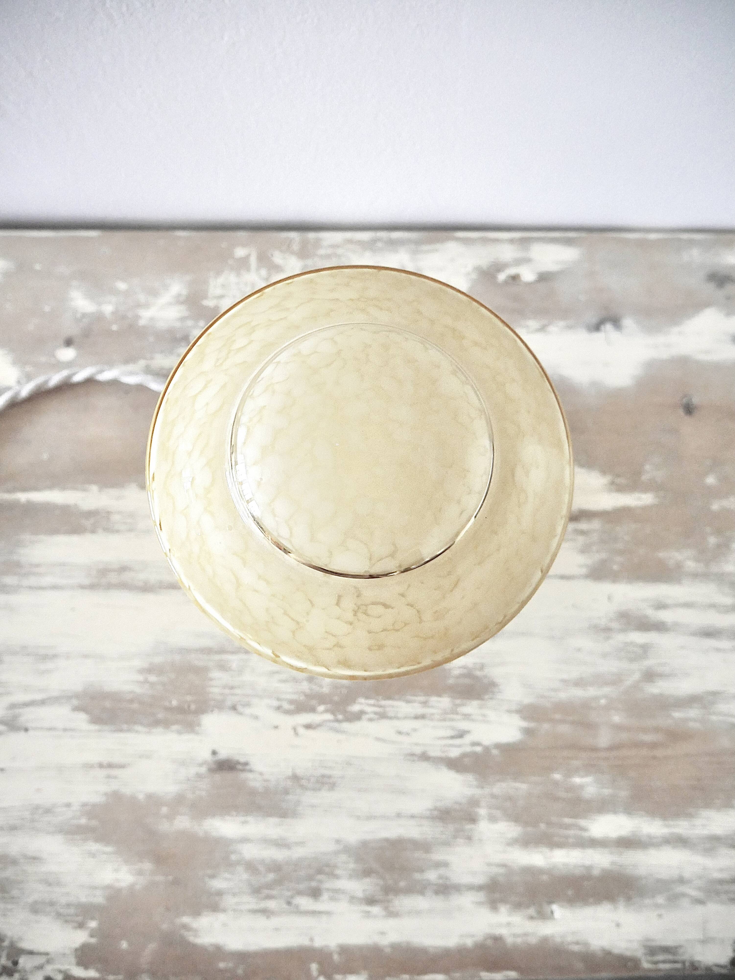 Clichy glass table lamp with a golden trim