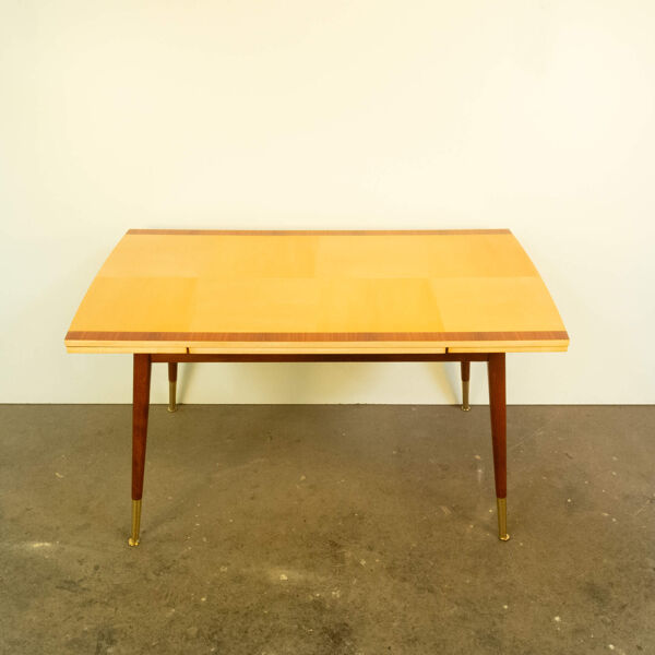 Table basse réglable en hauteur, érable, hêtre, vintage des années 50
