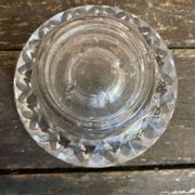 Set of 4 vintage luminarc moulded glass candle holders from the 1970s
