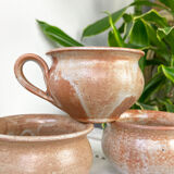 8 cups in vintage enamelled stoneware