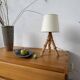 1960s rattan desk or table lamp