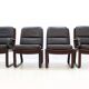 Set of Four Leather Armchairs by Eugen Schmidt, 1970s