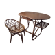 Bureau et chaise enfant rotin