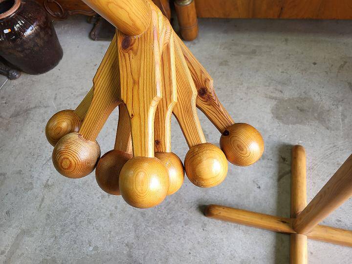 1960 modernist vintage coat rack in fir 7 b