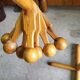 Porte manteau 1960 moderniste vintage en sapin 7 b
