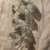 Set of 8 glass knife holders