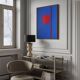 That blue 100x80cm canvas signed.