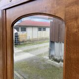 Mid-century vintage Scandinavian 1950s Parisian Art Deco wooden wardrobe