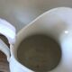 White faience pitcher Swan Saint Amand