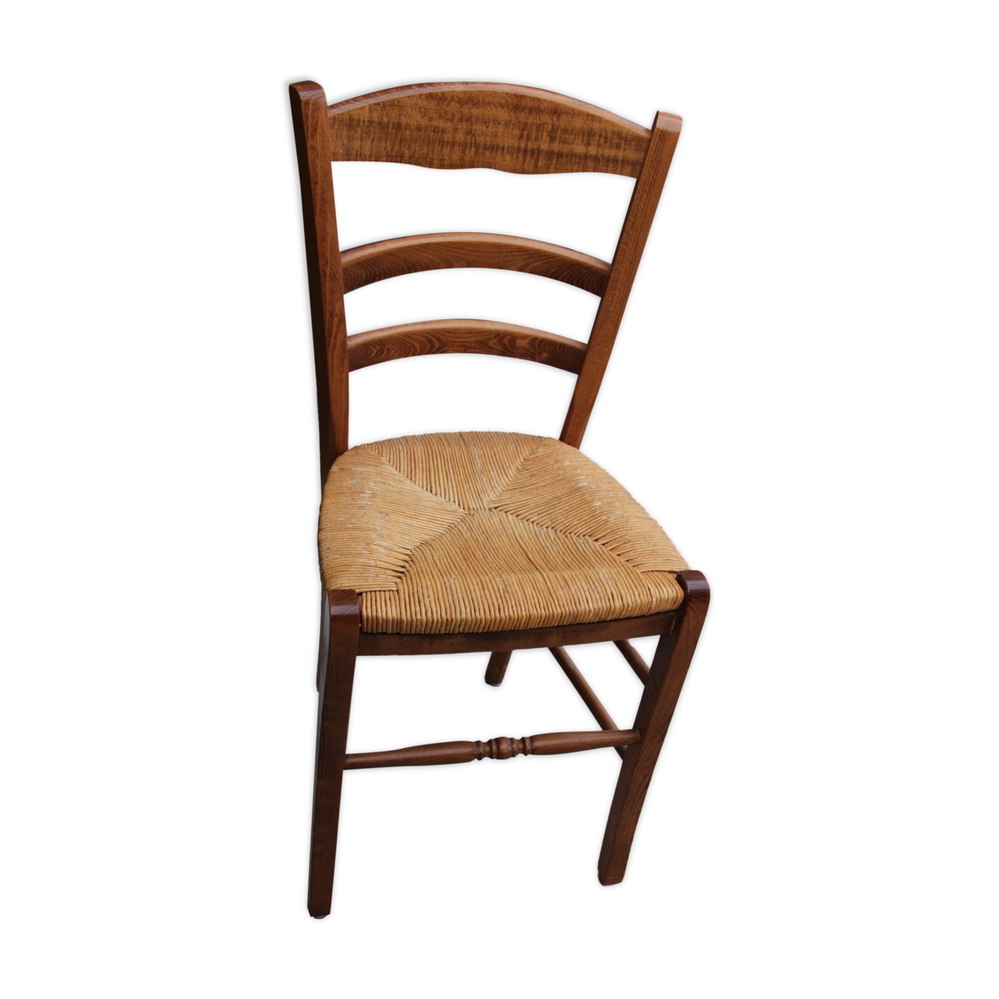 Chaise paillée de ferme