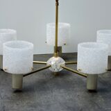 Lustre suspension Vintage Design Perplex 5 feux