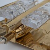 Pair of Hans-Agne Jakobsson wall lights in brass and pressed glass