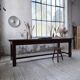 Table de ferme campagne noyer massif XL 250cm