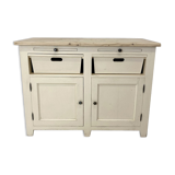 Sideboard beige light top solid wood raw