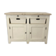 Sideboard beige light top solid wood raw