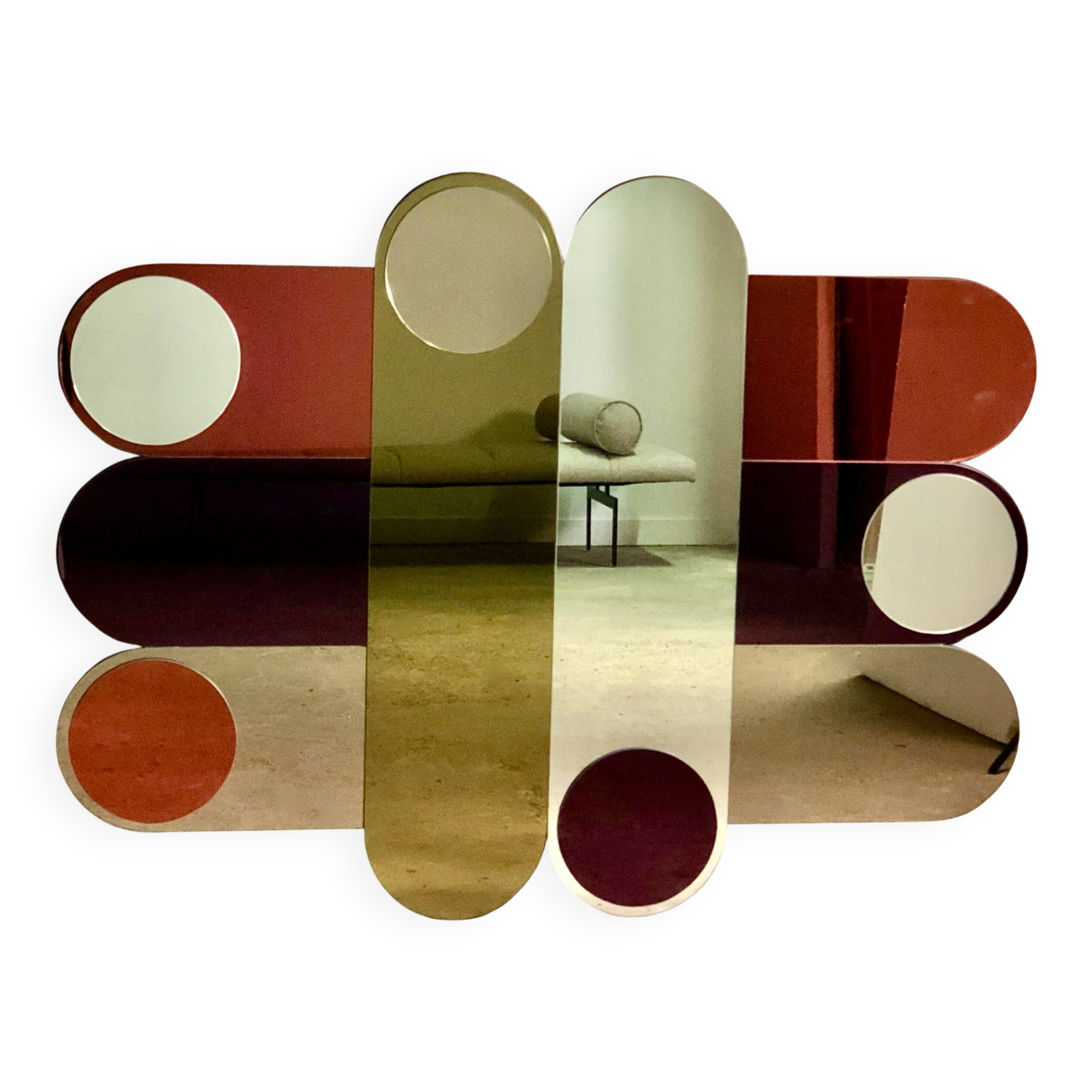 Smoked glass circus mirror 1994's