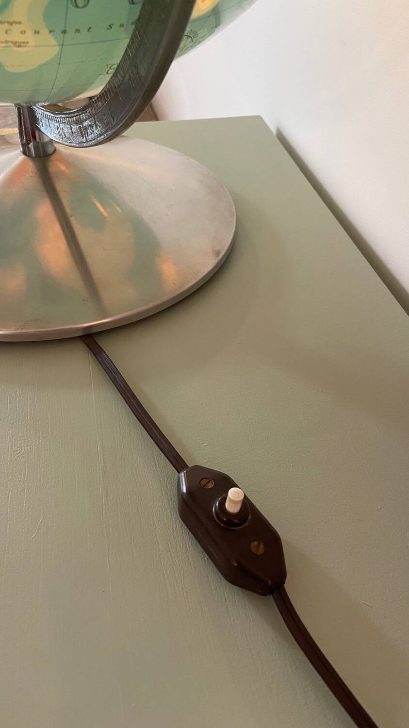 Very large luminous terrestrial globe Hercules 1960