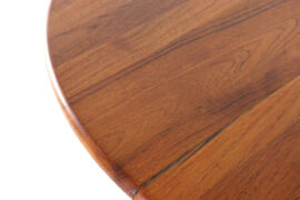 Danish round 2x extendable dining table 'Sindal' - teak