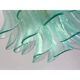 Lot of 2 Contemporary Green Murano Style Glass "Sella" Chandelier With Gold