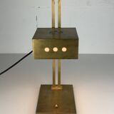 Lampe de bureau architecturale Bauhaus Art Déco en laiton, style Marcel Breuer