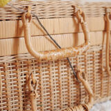 Old rattan suitcase