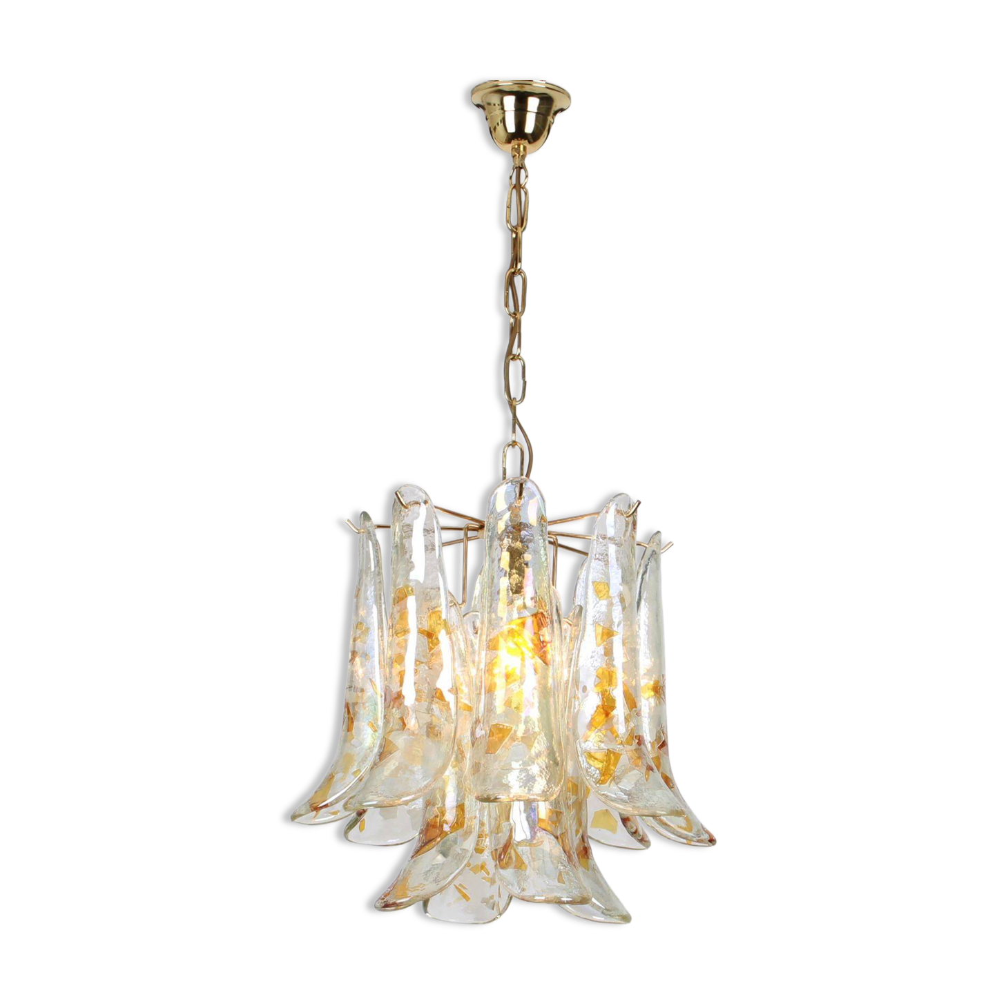 Murano glass chandelier designed by Carlo Nason for Mazzega, 1970s.