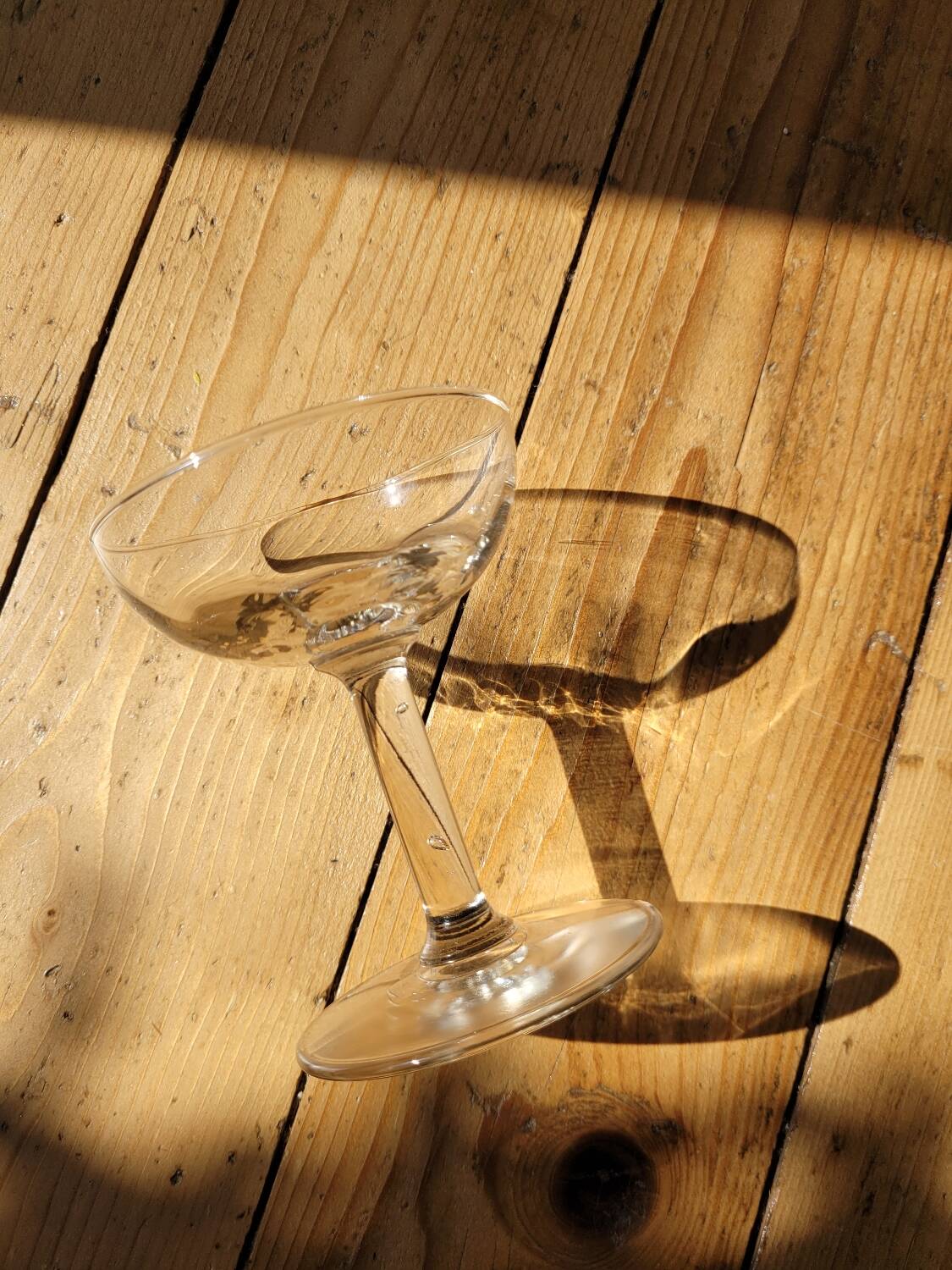 Set of 2 flat champagne glasses