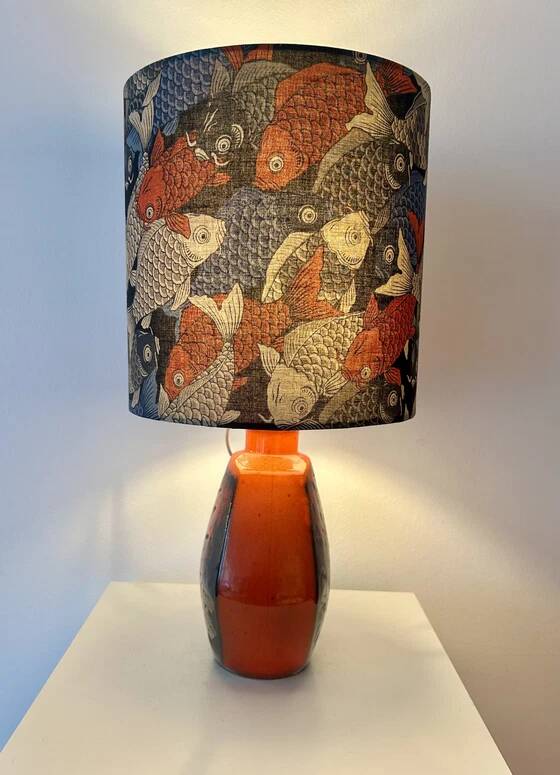 Lampe de table sans fil - convient pour le balcon ou la terrasse - fabriquée à partir d'un vase en céramique vintage de S. P. Gerz.