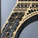 Original silkscreen print by Alberto Bali, Paris Eiffel Tower (print in grey), 1985