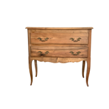 Solid raw walnut sauteuse chest of drawers
