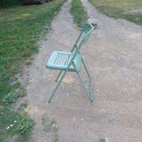 chaises pliante en fer marque JUVIGNET de parc ou jardin