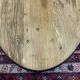 Oval coffee table in oak with steel base