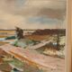 Huile sur toile suédoise – “Paysage” par Budde Nielsen – Signée et encadrée
