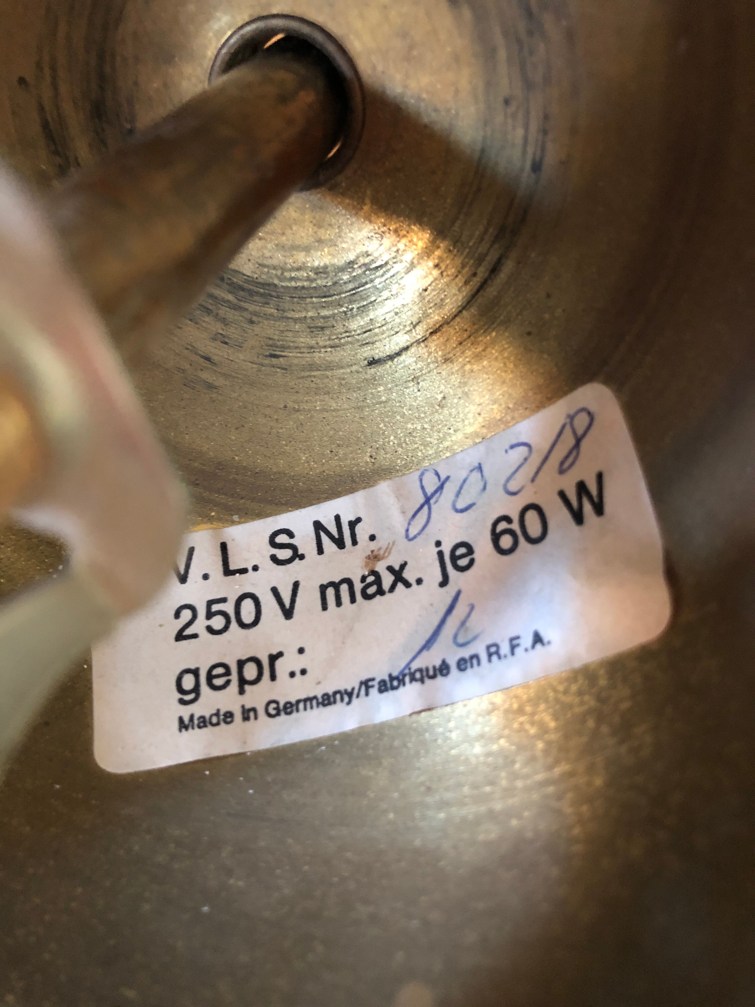 Large chandelier 8 burners 1970