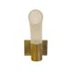 Brass and Pulegoso Glass Wall Lamp attributed to Aldo Nason for Mazzega 1960s