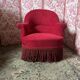 Napoleon III crapaud armchair in deep burgundy velvet