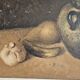 Tableau ancien huile sur bois "La table"