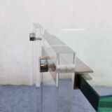 Console Design Marais International Glass and Plexiglas, circa 1980
