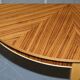 Paire de tables console demilune Bevan Funnell Phoenix en bois de zebrano