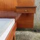 Electric double bed, varnished wood, vintage, 1960s
